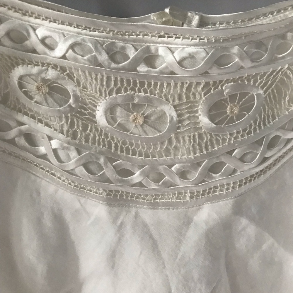 White linen skirt